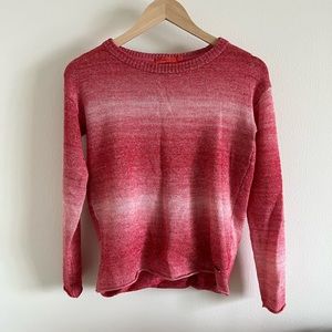 Prana ombre pink open cross back sweater